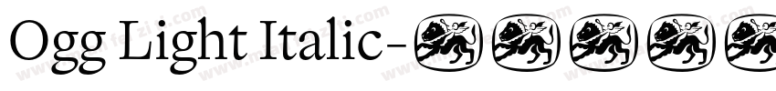 Ogg Light Italic字体转换